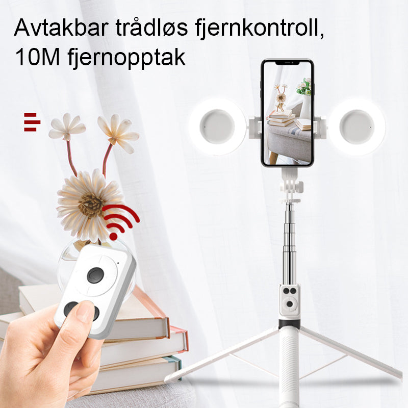 Ny 6 i 1 Selfie Stick med fylllys