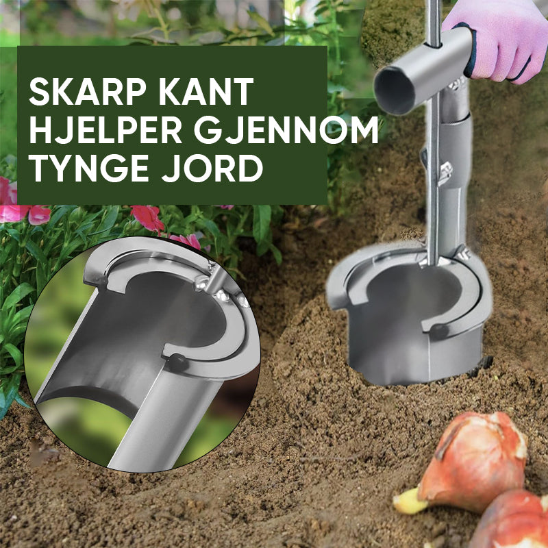 Multifunksjonell hullstansemaskin for planting og transplantering