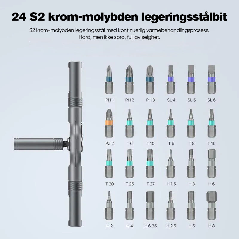 Sunnook 24 i 1 magnetisk skrutrekkersett