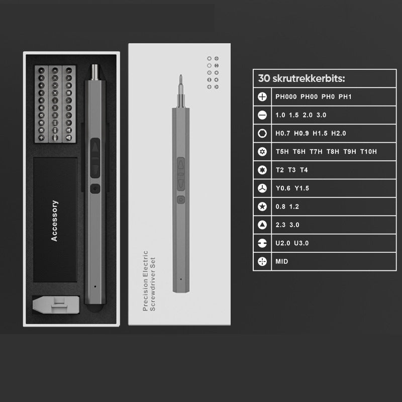 68 i 1 Mini Precision elektrisk skrutrekkersett