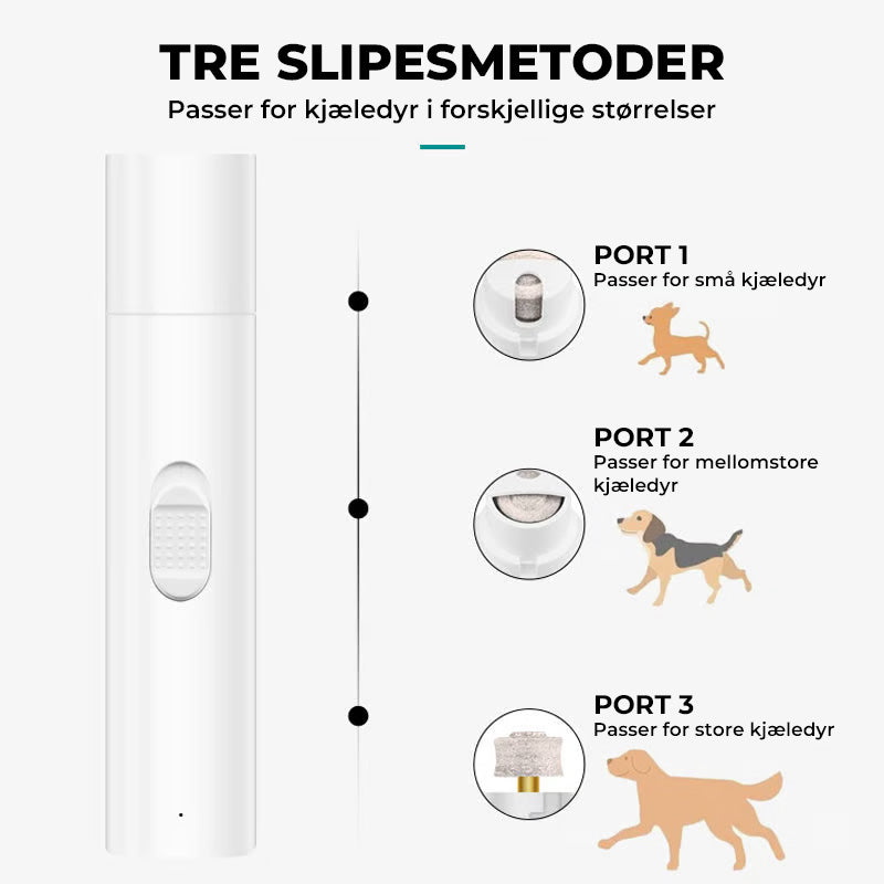 Elektrisk negleklipper for hund