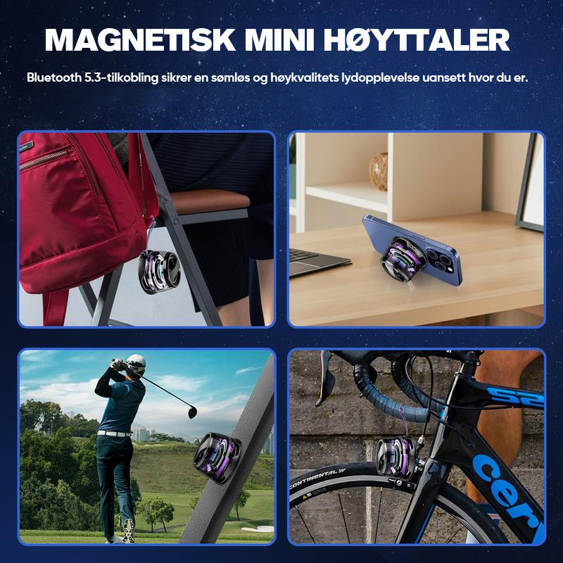 Magnetisk Bærbar Trådløs Høyttaler