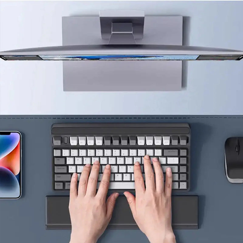 Håndleddsstøtte for tastatur med oppbevaringsboks for skrivebordsinndeling