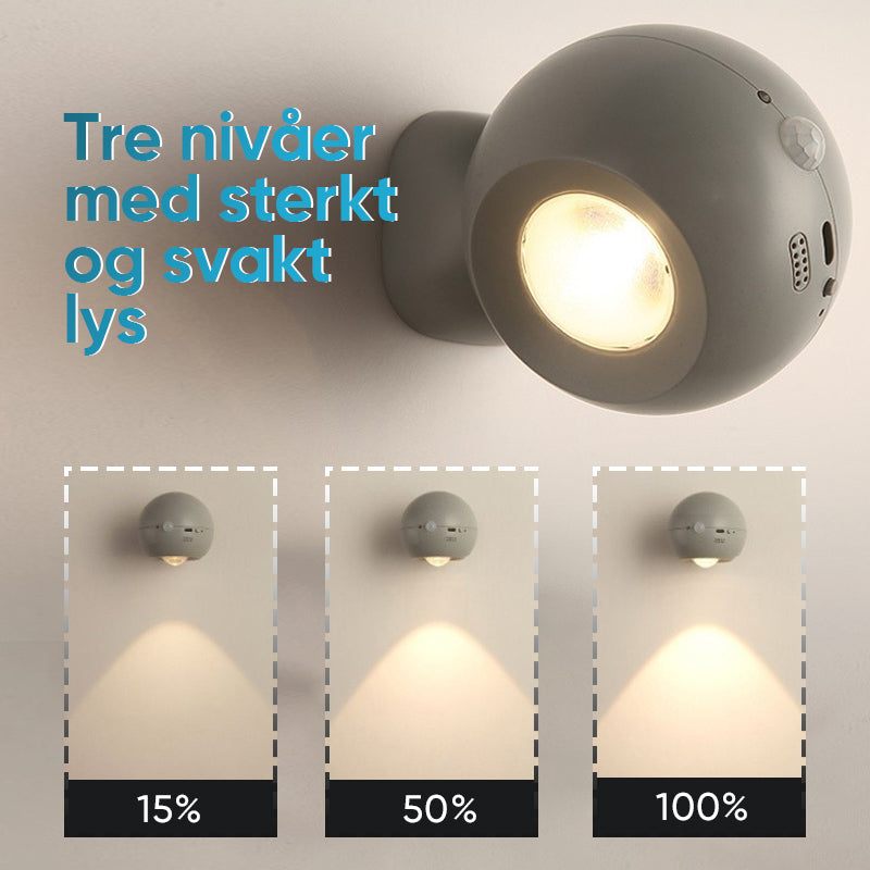 Sfærisk vegglampe