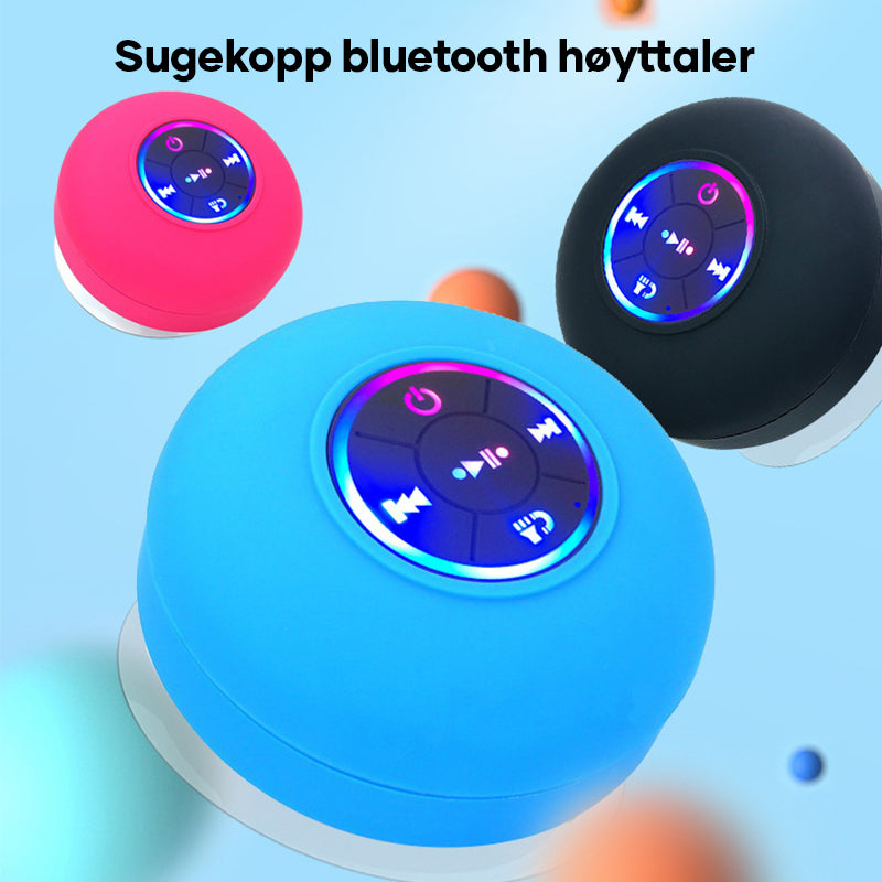 Mini Bluetooth-dusjhøyttaler med LED-lys