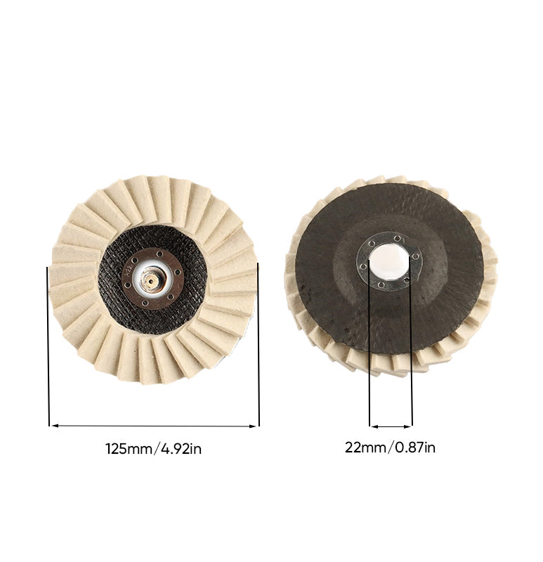 Ullfilt-lamellskive poleringshjul