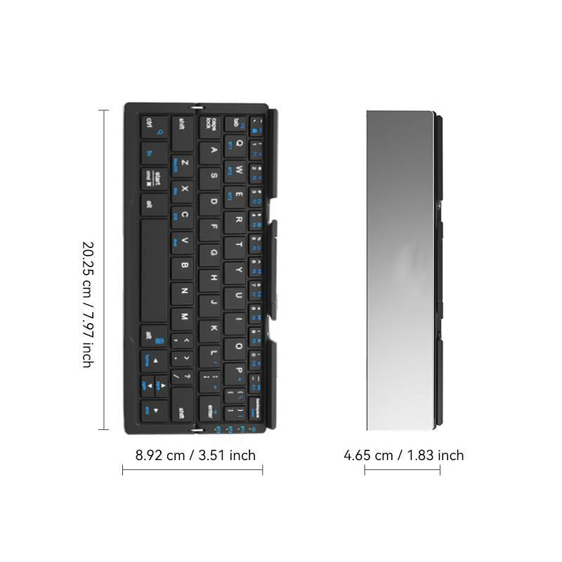 Bærbar sammenleggbar bluetooth mini-tastatur