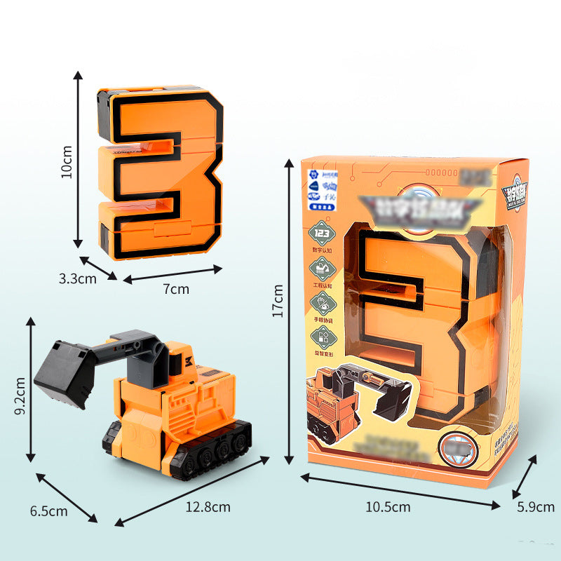 Leketøysdeformasjon Number Transform Robot