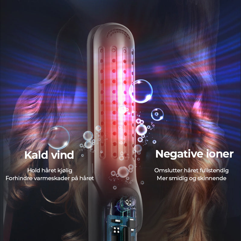 Elektrisk krølltang med to funksjoner i kald luft