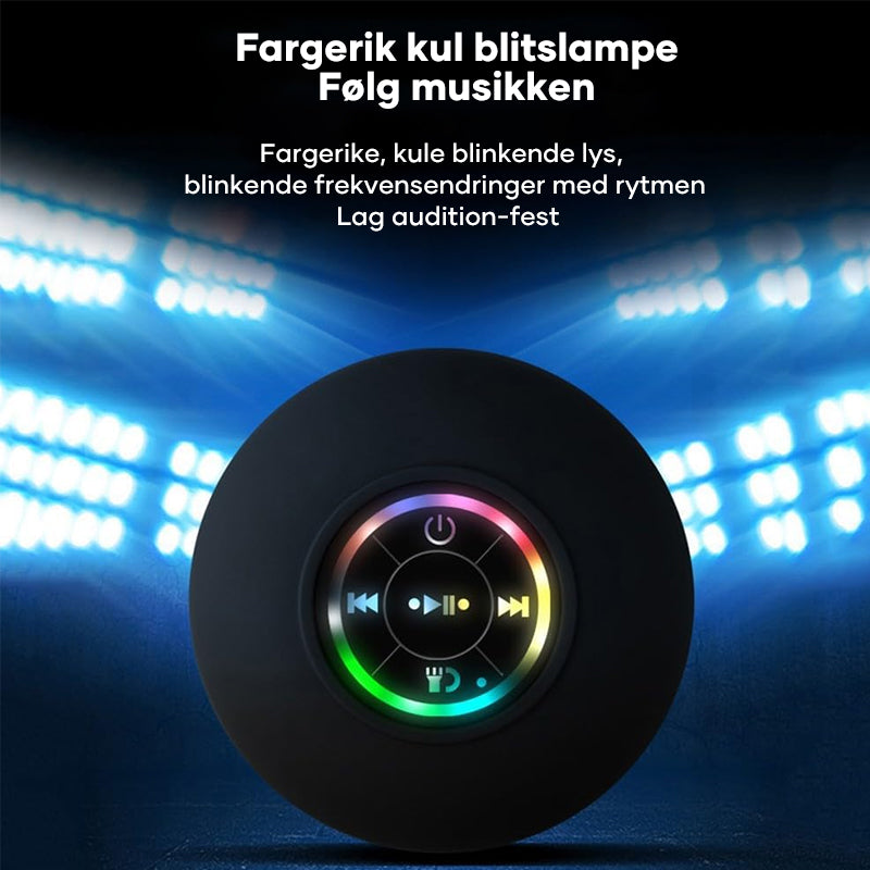 Mini Bluetooth-dusjhøyttaler med LED-lys