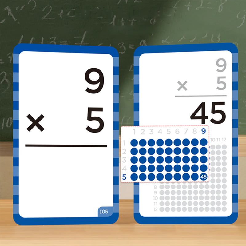 Matematikk flashkort og pop-fidget diagram