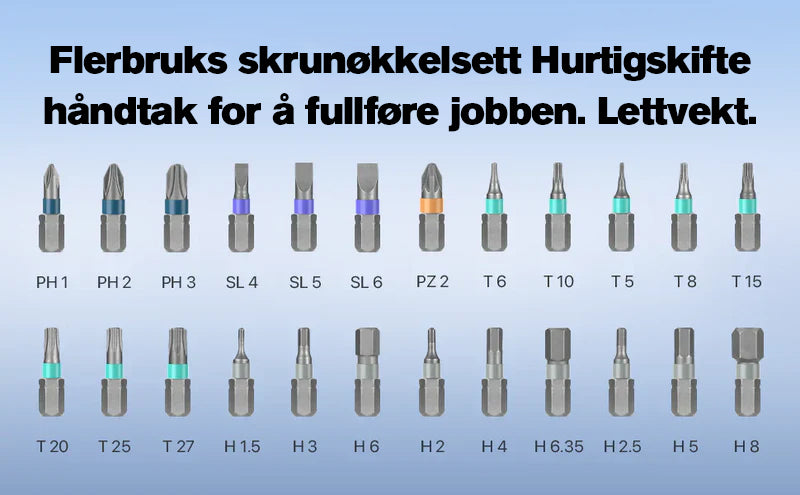 Sunnook 24 i 1 magnetisk skrutrekkersett