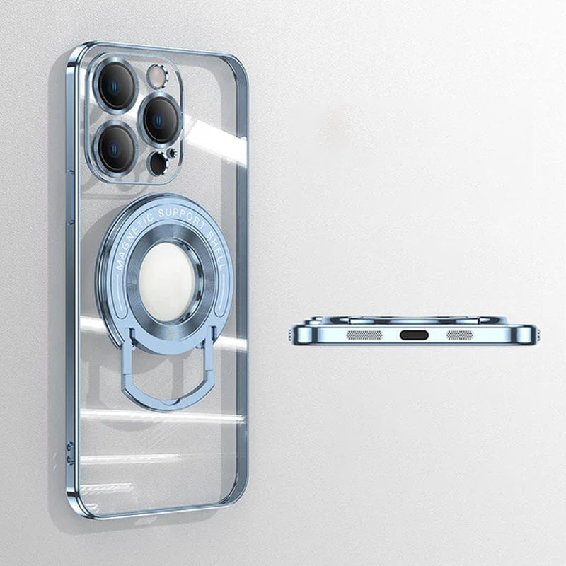 Magnetisk Holder Plating Telefonveske for iPhone