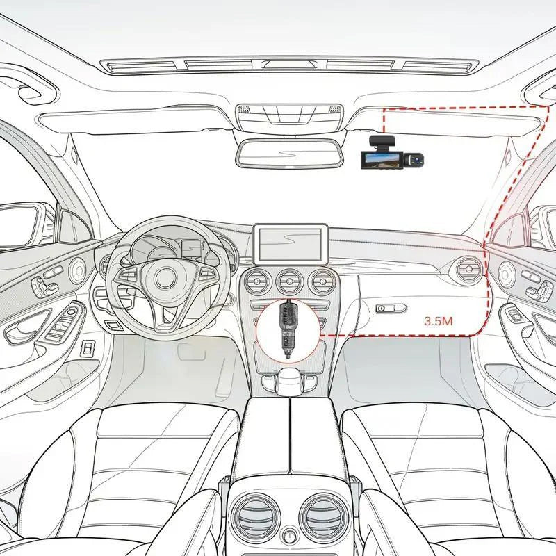 SAKER Dashcam foran og bak