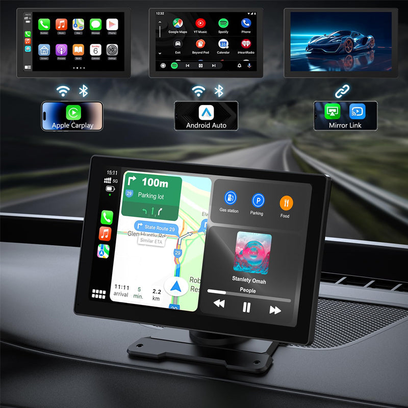 Trådløs CarPlay og Android Auto berøringsskjerm