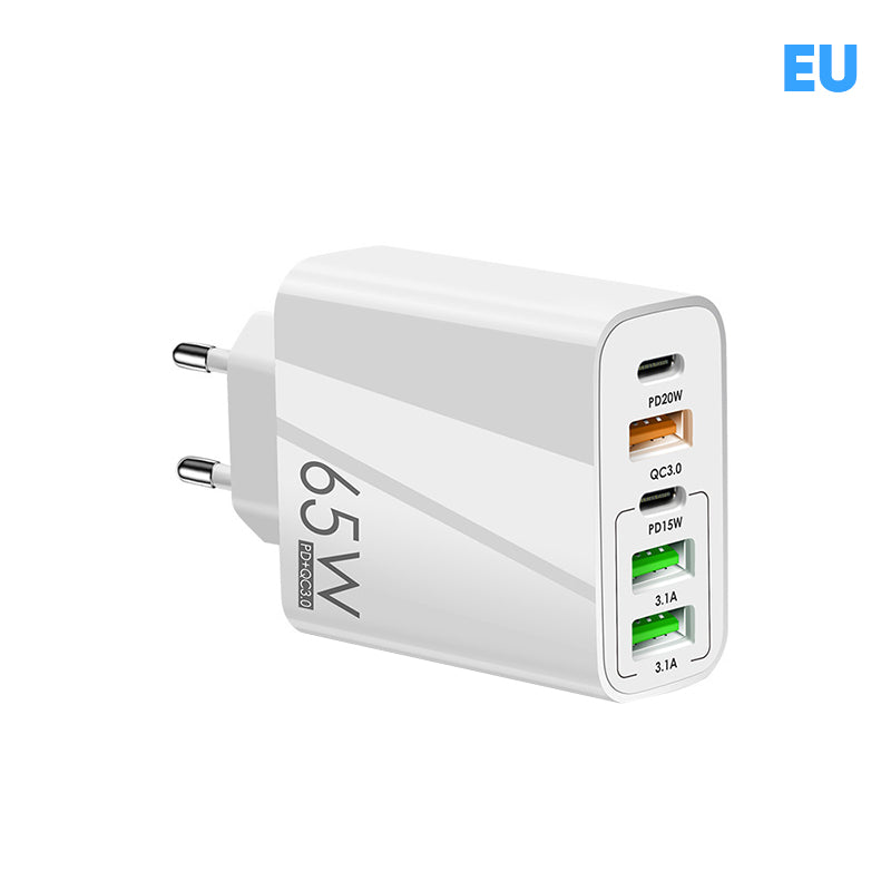 Multiport-adapter 65W hurtiglader 