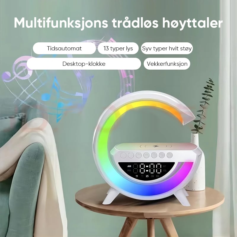 G-formet LED trådløs ladehøyttaler