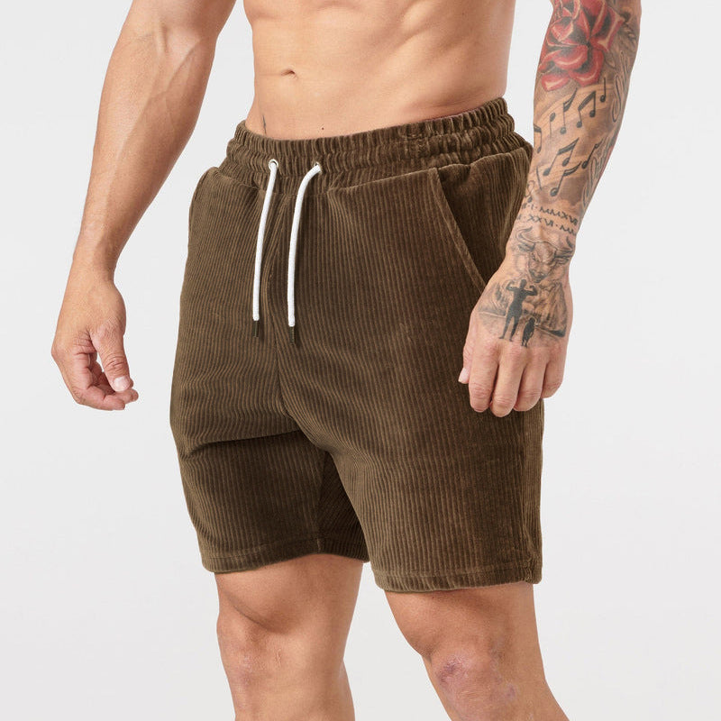 Simple Cordfløyelshorts for menn