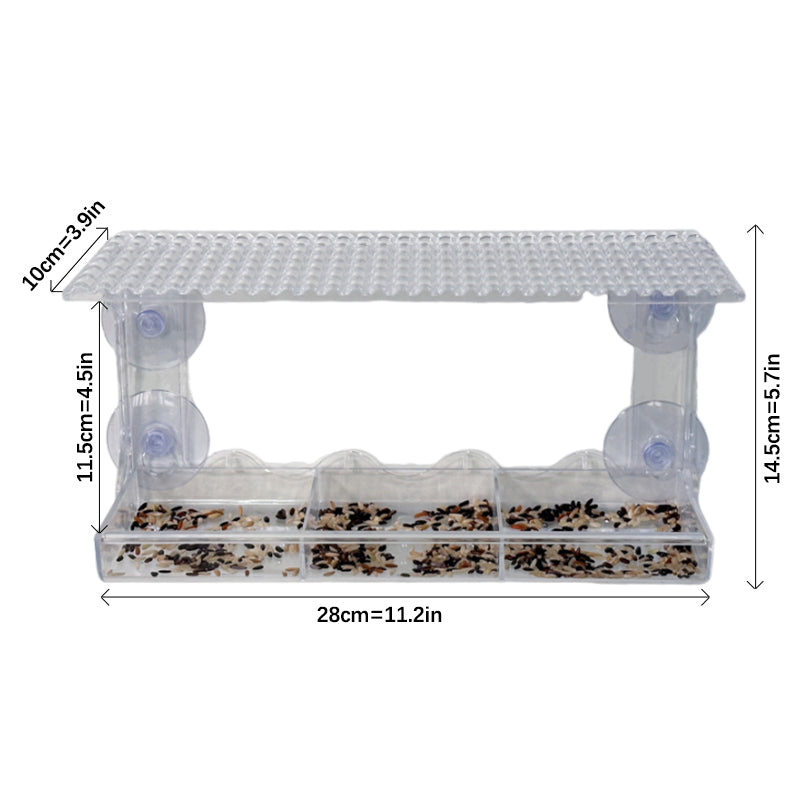 Utendørs frisiktsvindu sugekopp fuglemater