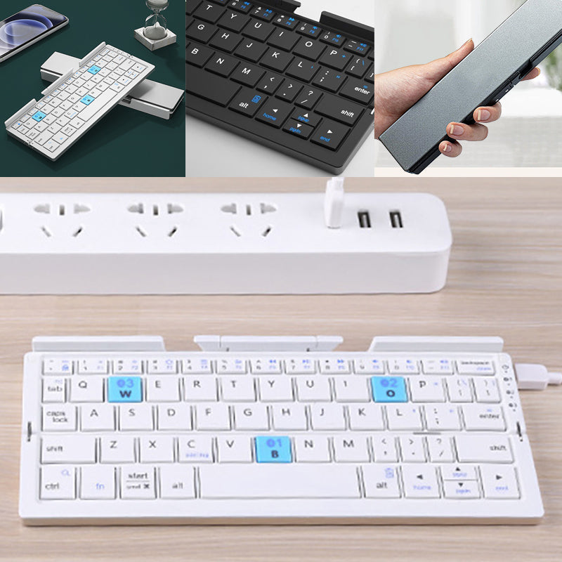 Bærbar sammenleggbar bluetooth mini-tastatur