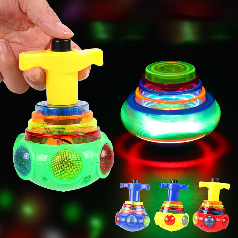 Musikk Blinkende Spinners Toy med Launcher