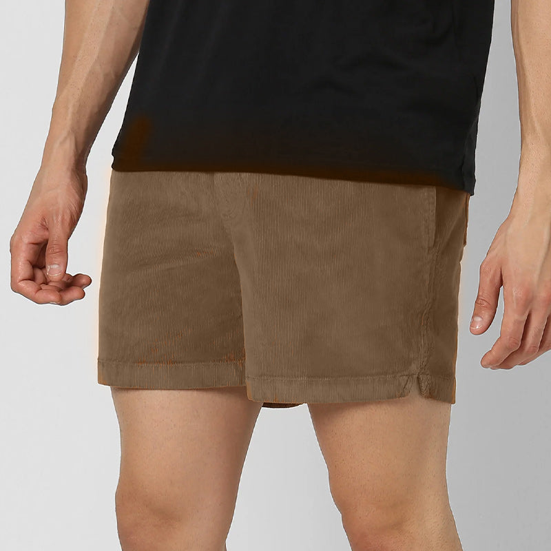 Simple Cordfløyelshorts for menn