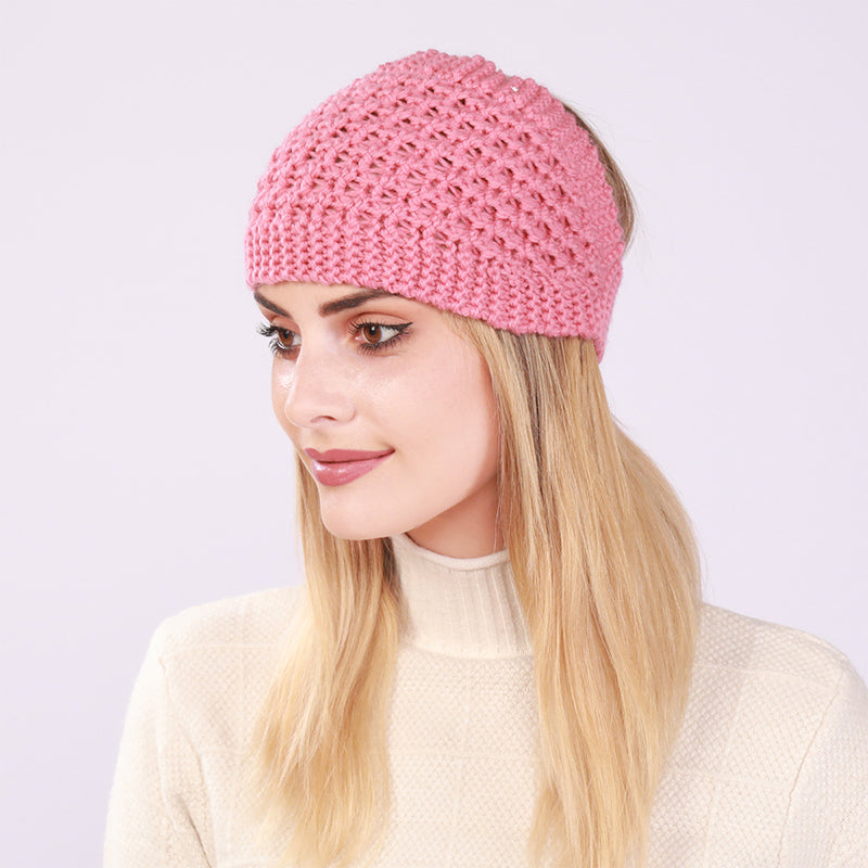 Hollow Out Hestehale Dame Beanie