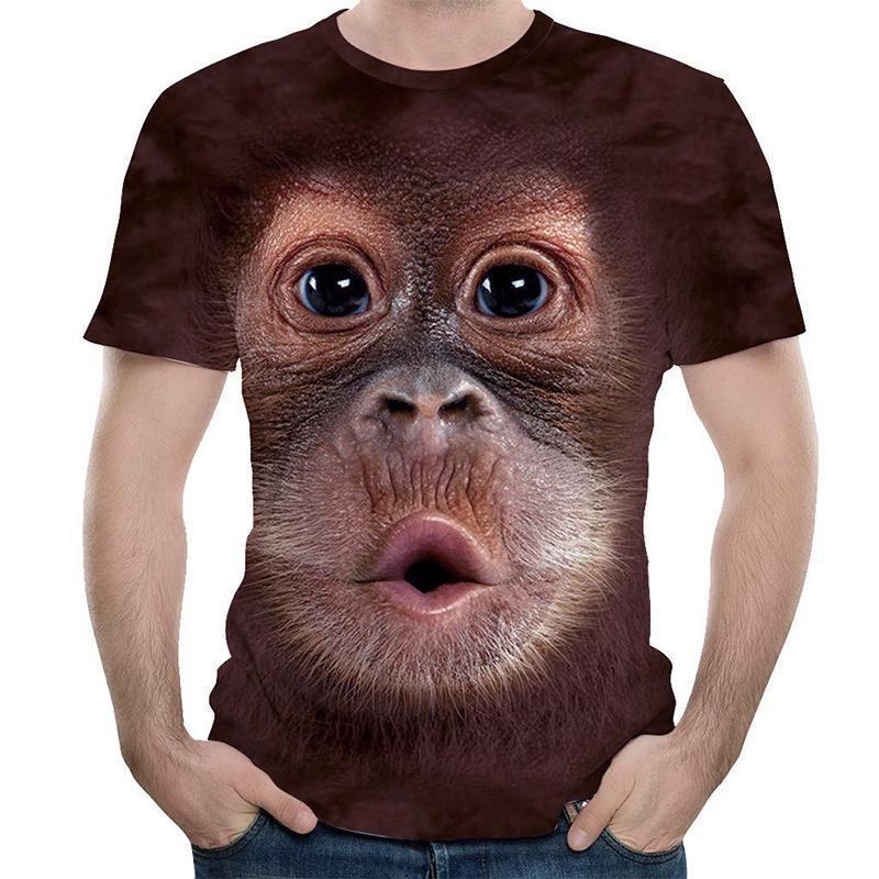 Morsom Gorilla 3D T-skjorte