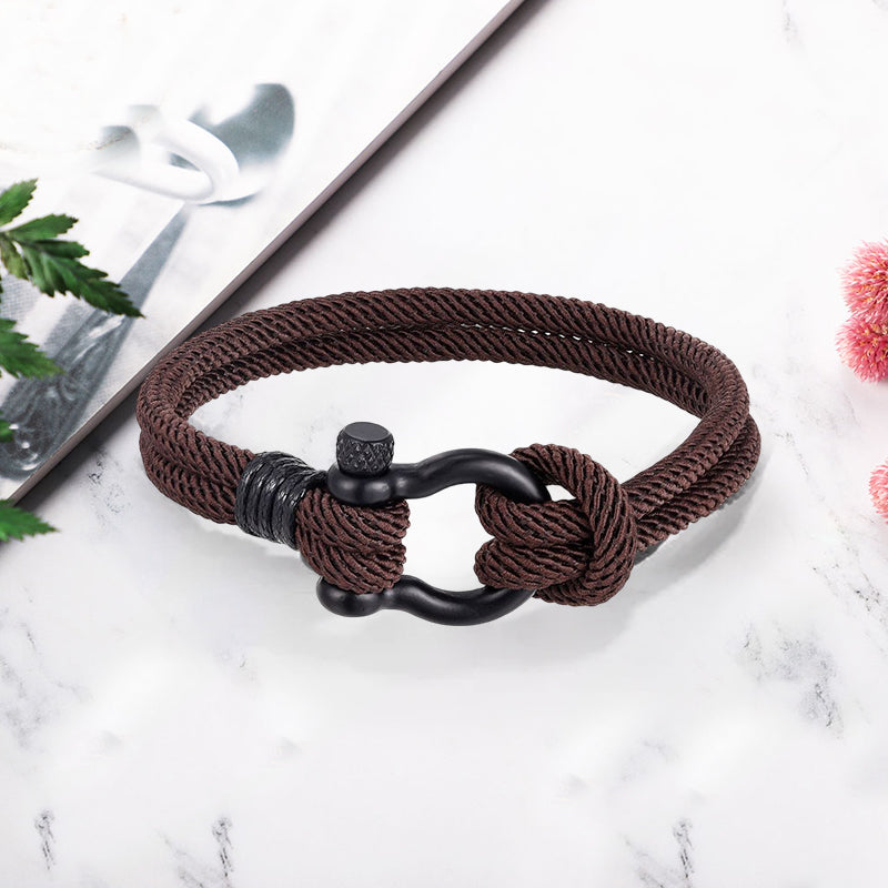 Flettet-tau armbånd med nautisk design