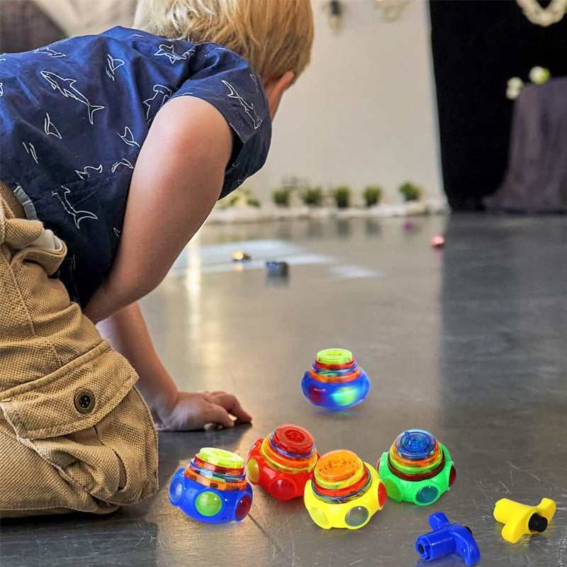 Musikk Blinkende Spinners Toy med Launcher