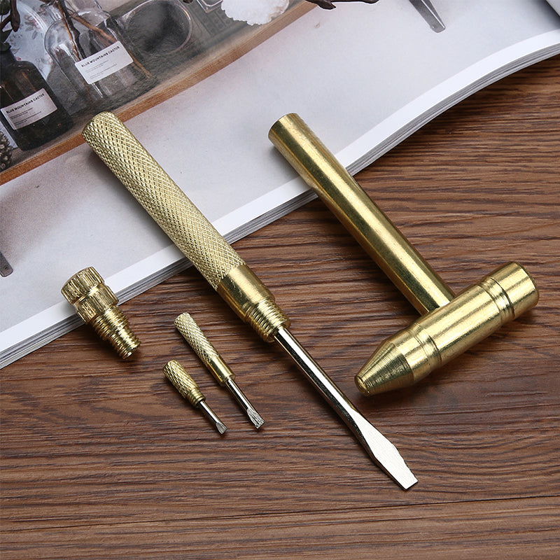 6 in 1 Micro Mini Multifunction Multi Brass Hammer 3 kinds