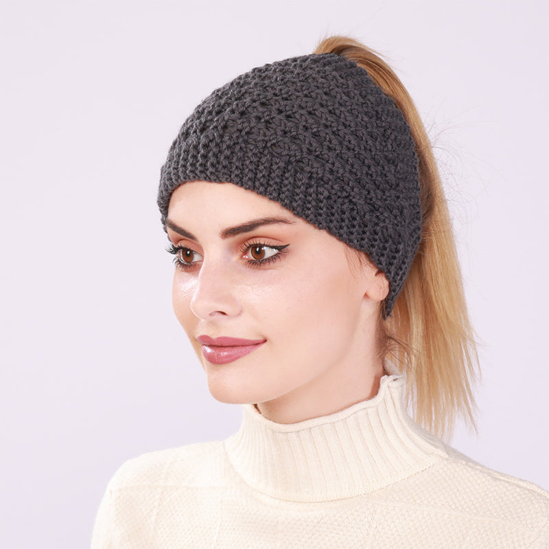 Hollow Out Hestehale Dame Beanie