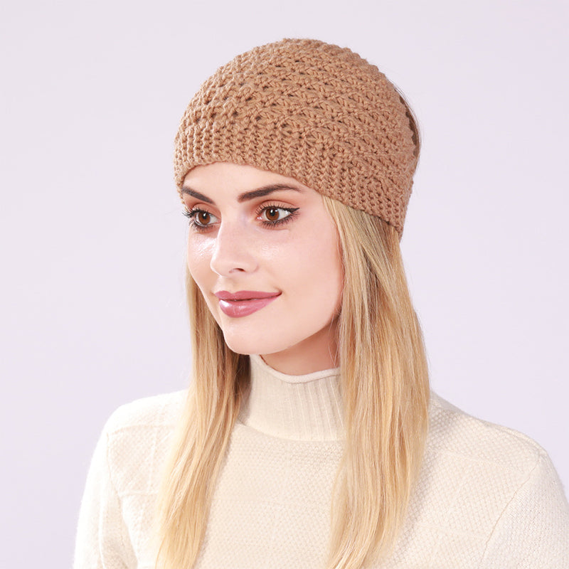 Hollow Out Hestehale Dame Beanie