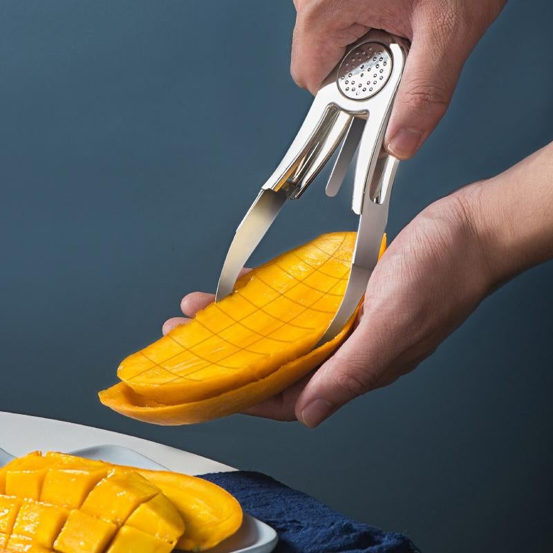 Mango skreller og deler i rustfritt stål